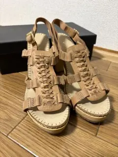 EPOCA レディース サンダル 編み込み レザー ブラウンのサムネイル