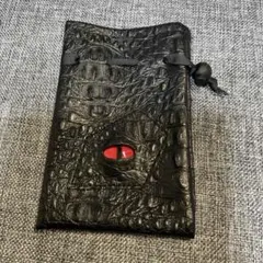 ダイスバック レザー 巾着 ブラック 目玉 ドラゴン