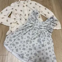 apres les cours ナチュラル花柄ワンピース水着120cm
