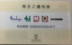 H2Oリテイリング 買い物優待券 1枚のサムネイル