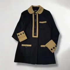 TOPSHOP バイカラー 丸襟 ジャケット Y2K レトロ ネイビー