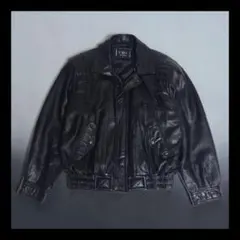 Vintage Archive Y2K 羊革 ボンバージャケット 短丈 XL 黒