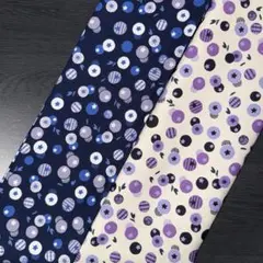 1点限定【nina】北欧調ブローベール柄生地 オックス2点《各110×50cm》