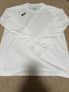 ASICS メンズ　ホワイト ロングスリーブシャツ