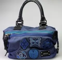 「激レア」ANNA SUI ハンドバッグ デニム 刺繍 蝶 バラのサムネイル