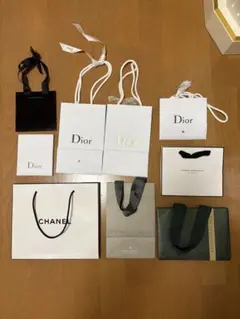 DiorとChanelのショップバッグ9個セット