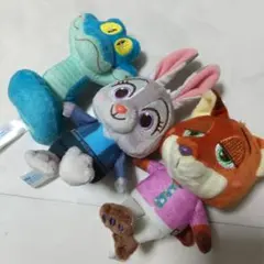 ズートピア2 プライズ　赤いほっぺ　ジュディ　ニック　ゲイリー　セット