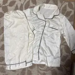 アイボリー サテン パジャマ ルームウェア 白 ホワイト