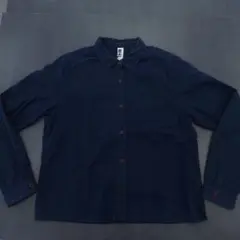 MHL. ラウンドカラー 長袖シャツ ネイビー　Ⅲサイズのサムネイル