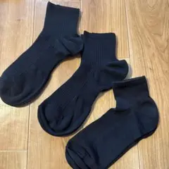 ソックス 3足セット ブラック
