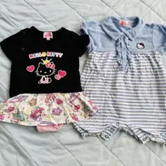 BABYDOLL ハローキティ 半袖 ロンパース 2点セット 80cmのサムネイル