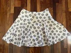 美品 LOWRYS FARM フラワープリント フレアミニスカート
