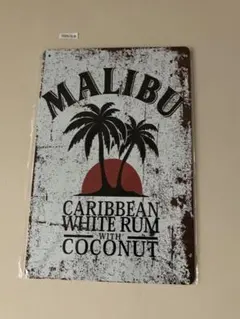 MALIBU ブリキ看板 インテリア 昭和レトロ