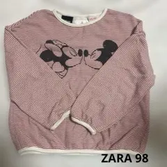ZARA カットソー　ボーダー　ミッキー　ミニー　98