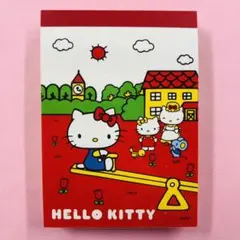 レア★2011年製 ハローキティ ボリュームメモ ミニ 70年代 シーソー
