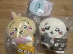 ちいかわ ぬいぐるみ ポーチ 3点セット　うさぎ　ラッコ