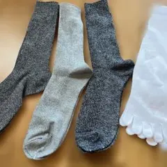 ソックスセット グレー ブラック ホワイト