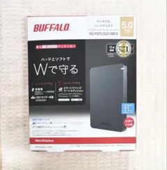 BUFFALO ポータブルハードディスク 5.0TB - メルカリ