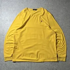 PoloRalphLaurenポニー刺繍 ロンT XXL イエロー ビッグサイズ