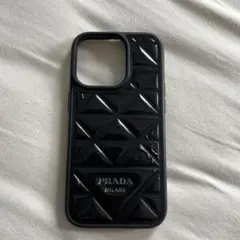 PRADA iPhone ケース ブラック キルティング - メルカリ