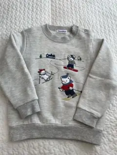 ファミリア　トレーナー　110 ファミちゃんスキー　刺繍　男の子