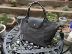 ロンシャン ハンドバッグ グレー ル・プリアージュ ネオ Sサイズ