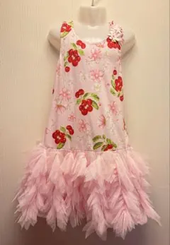 チェリー花柄ノースリーブワンピース