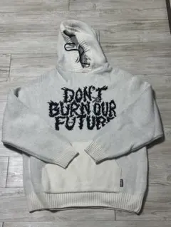 【AJO AJOBYAJO】Slogan Wool Knit Hoodie