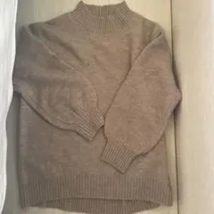 グローバルワーク　ベージュ ハイネック ニット 長袖L