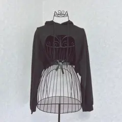 FOLLOWIN クロップドパーカー