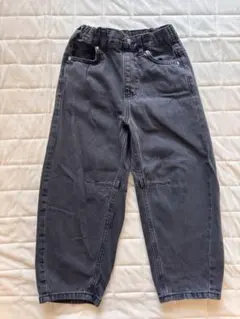 GU 120 バレルレッグジーンズ ラインストーン ブラック