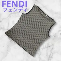 FENDIフェンディ♪ズッカ柄タンクトップ袖なしカットソー♪イタリア製♪44