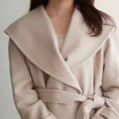 ⚛️꧁美 品꧂ M-premierBLACK エムプルミエカシミヤ混ショートコート