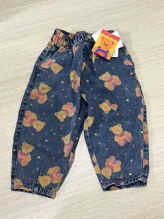 wiggle wiggle バースデイ クマ柄デニムパンツ