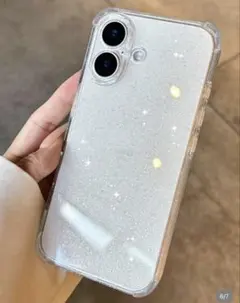 新品未使用　ラメ入りクリアデザインiPhone15用　iPhoneケース