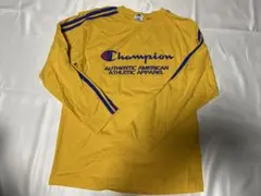 Champion ロゴ　長袖シャツ イエローアメカジ風150