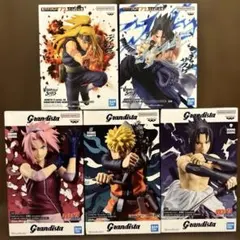 ナルトフィギュアまとめ売り　グランディスタ72　ナルト/サスケ/サクラ/デイダラ