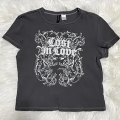 新品 H&M 半袖トップス グレー グランジ 平成ギャル グランジ ピチt