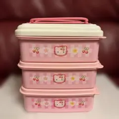 １９９９年製 ハローキティ ピクニック3段弁当箱のサムネイル