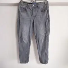 デモクラシー クロップドパンツ スキニー 8P 灰色 綿 混合素材 お出かけ