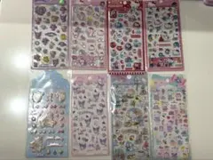 正規品サンリオ海外限定 3D立体シール ぷっくりシール 8枚セット