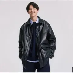 25SS UNIVERSAL PRODUCTS レザージャケット サイズ1 黒 UNIVERSAL PRODUCTS (ユニバーサルプロダクツ)｜レザーブルゾン