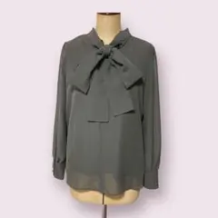 美品　ルイルエブティック　ボウタイ　トップス　ブラウス　リボン シースルー