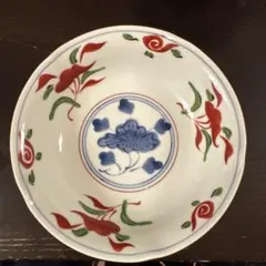 【美品】波佐見焼 赤絵 花柄 中皿 陶磁器4枚セットのサムネイル