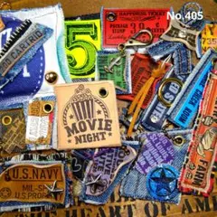 405☆革タグ　チャーム　お買い得　沢山　材料　パーツ　男前　穴あき　NEW