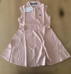 LACOSTE ノースリーブ ポロワンピース ピンク 8A 128cmのサムネイル