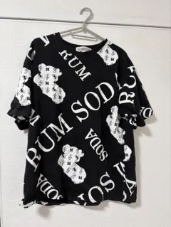 RUMSODA パネルベアPTセミBIG半袖クルーTシャツ 黒　L