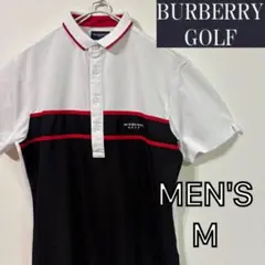 【Burberry GOLF】美品　半袖ポロシャツ　ゴルフ　メンズＭ　日本製