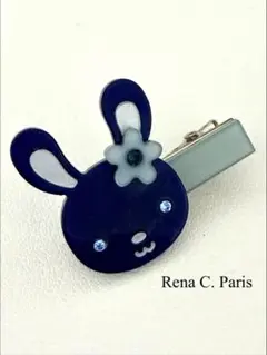【H16】Rena C.PARIS 【レナクリス】うさぎヘアクリップ　ブルーのサムネイル