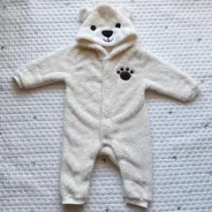 アイボリー クマ カバーオール アウター